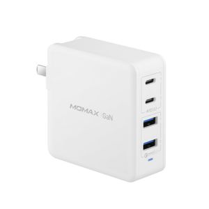 Momax Oneplug 100W 4-Port GaN Fast Charging Travel Charger (UM23CNW) - White