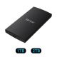 Lexar 1TB, 2TB SL300 USB 3.2 Gen 2 Portable External SSD - Black